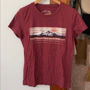 oversized maroon print tee